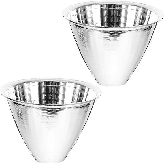NUOBESTY Led Light Reflector Cup Replacement for Flashlight Accessory Aluminum Spotlight Reflector for Outdoor Camping and Indoor Lighting Even Light Distribution and Glare Reduction