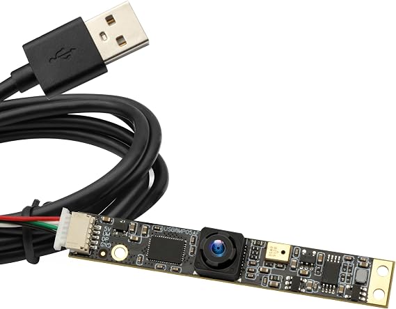 ELP 8mp USB Camera Module with Microphone Wide Angle PC Camera for Computer 4K Lightburn Camera for Laser Engraver Mini Strip Fixed Lens Web Camera CCTV USB Security Camera for Raspberry Pi Laptop