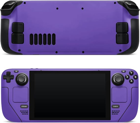 ZOOMHITSKINS Console Skin Compatible with Steam Deck, Dark Purple Grape Solid Design, Bubble-Free, 3M Vinyl Skin Decal Accessories, Made in The USA