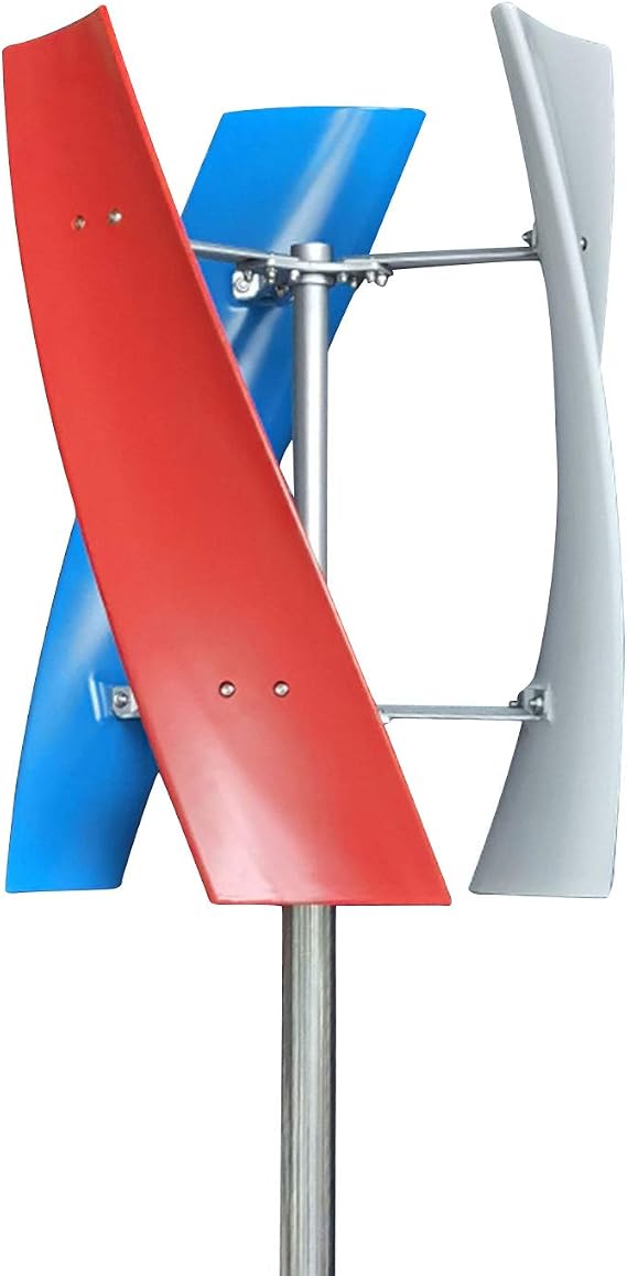 OUKANING Vertical Spiral Wind Power Turbine Generator, 400w 12v/24v | 3 Blades, Magnetic Levitation Axis, Includes Charge Controller