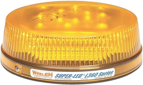 Whelen Engineering L32 Super-LED Beacon - SAE Class 1 Certified - 28 Flash Patterns - Amber