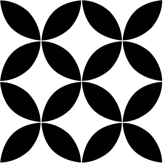 FloorPops Black Starlight Peel and Stick Floor Tiles, Geometric Vinyl Floor Tiles, Water Resistant, 12 in x 12 in, Pack of 10