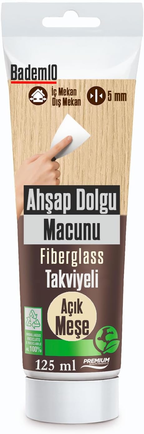 Ahşap Parke Tamir Macunu AÇIK MEŞE Mobilya Masa Dolgu Çatlak Çizik Giderici 125 ML Kullanım Hazır