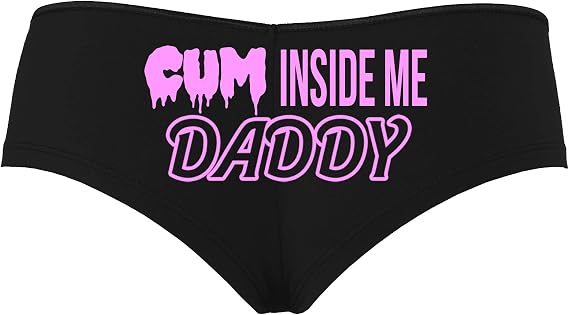 Knaughty Knickers Cum Inside Me Daddy Creampie Cumplay Black Boyshort Panties