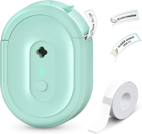 Label Maker Machine,Portable Bluetooth Label Printer, Wireless Mini Label Makers Thermal Sticker with Multiple Templates for Home, Kitchen, School, Office