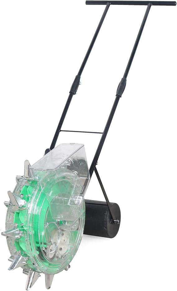 Handheld Seeding Machine, Manual Seeder Peanut Corn Bean Planter Seed Spreader Hand-Push Roller Precision Seeding and Fertilizer Applicator for Outdoor Lawns Garden