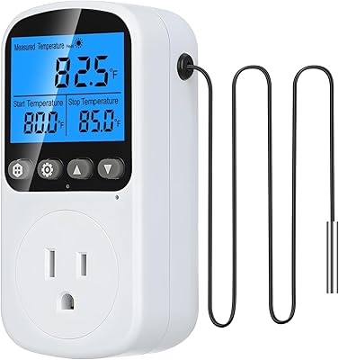 INKBIRDPLUS Plug in Temperature Controller Outlet, Smart Heating Cooling Control with 4 Timing Modes, Backlit LCD, Calibration, Ideal for Reptile, Incubation, Aquarium, Refrigerator, Home Brewing