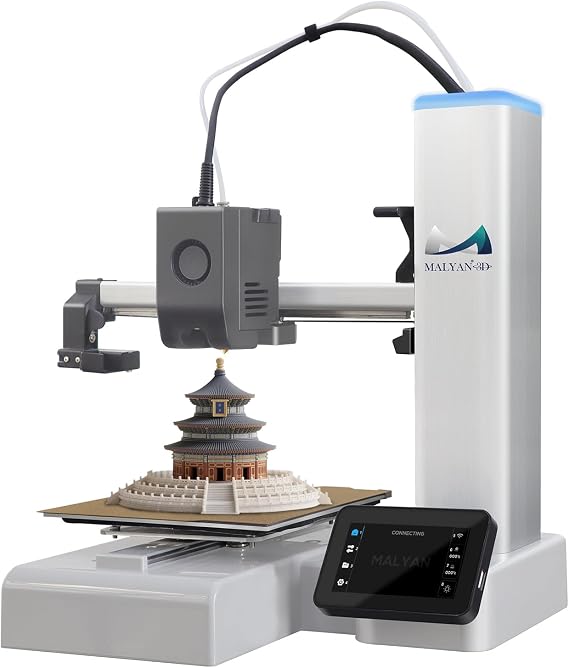 MALYAN M200 Ultra Mini 3D Printer, Max 600mm/s High Speed Printing, Klipper Firmware & Full-Auto Leveling & Smart Vibration Compensation with Camera for Monitoring, Print Size 180x180x180mm