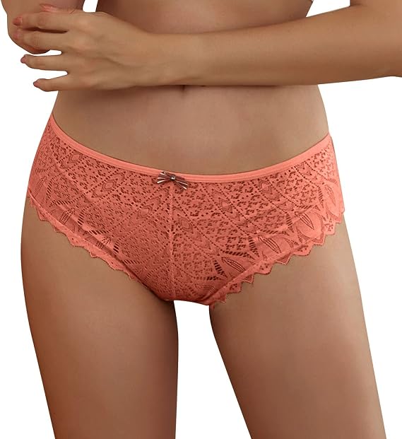 Seamless Underwear for Women Sexy Lace Thong Cheeky Panties Breathable Briefs Stretch High Cut Ladies Bikini Hipster