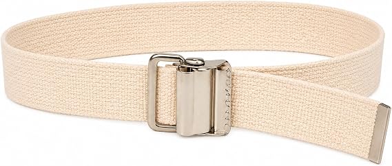 Gait Belt with Metal Buckle Secure Patient Transfer & Walking Assist Belt for Caregivers Durable Cotton with Teeth Grip Buckle, Adjustable