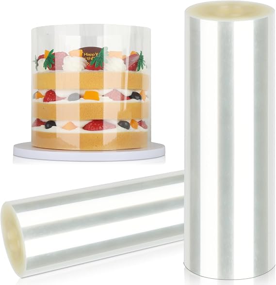 Cake Collar - 6 x 394inch/1 Roll-Transparent Acetate Cake Roll, Professional Acetate Sheets for Baking, Elegant Cake Wrapping, Edge Decorating.