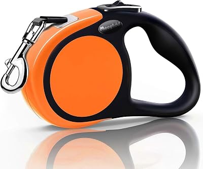 Heavy Duty Retractable Dog Leash-16ft Strong & Durable Walking Leash for S to L Dogs up to 45115 lbs, Upgraded Lock System, Non Slip Grip, Tangle Free Orange, SmallMedium