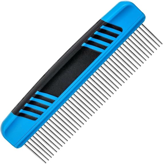 GROOM PROFESSIONAL Rotating Tooth Dog Comb - Dog Grooming Comb - Features Spring Controlled Teeth which Retract & Rotate with the Contours of the Body - Helps Reduce Hair Pulling