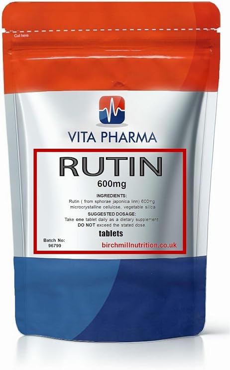 VITA PHARMA Rutin 600mg 60 Tablets | Antioxidant Support | Circulation Support | Daily Wellness Support