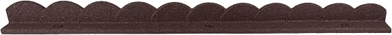 Playsafer L Shaped Flexible Rubber Scalloped Edger for Lawns Landscaping and Playground | Easy No Dig Installation| 4' Long (1, Brown)