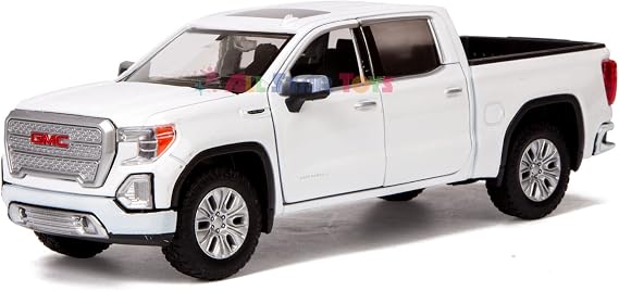 Motor Max 2019 GMC Sierra 1500 Denali Crew Cab Pickup Truck, White 79362WH - 1/27 Scale Diecast Model Toy Car,79362WH-White