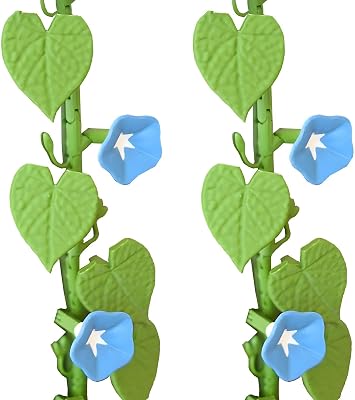 Morning Glory Refrigerator Magnets 3D Printed Climbing Vine Plant, DIY Decorative Fridge Magnets for Kitchen Office, Articulating Stems 2