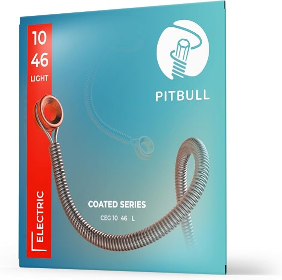 Pitbull Strings Coated Seri Elektro Gitar Teli – Uzun Ömürlü, Parlak Ton, Yüksek Dayanıklılık (10-46 Light)