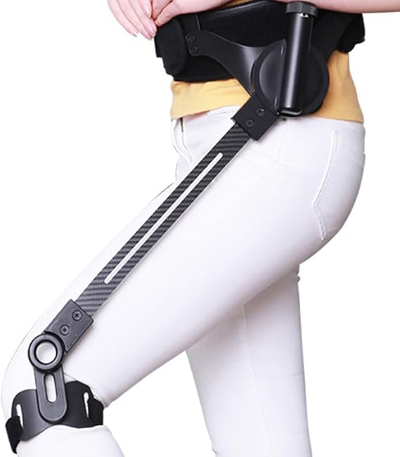 Wearable Bionic Power Exoskeleton for Walking,Adjustable 3 Strength, Bionic Body Power Walking Aids for Adults Elderly,Travel/Daily Mobility Support (Left Leg, S)
