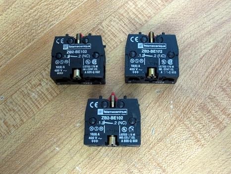 Telemecanique ZB2-BE102 Schneider Block ZB2BE102 24968 (Pack of 3)