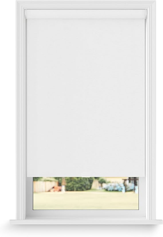 Lumino 100% Blackout Roller Shades, 15" W x 72" L White Haven | Cordless