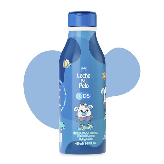 Leche Pal Pelo Kids - Styling Cream with Hold - Easy Combing, Frizz Control - Hydrates Hair with Coconut Milk - 14.9 oz