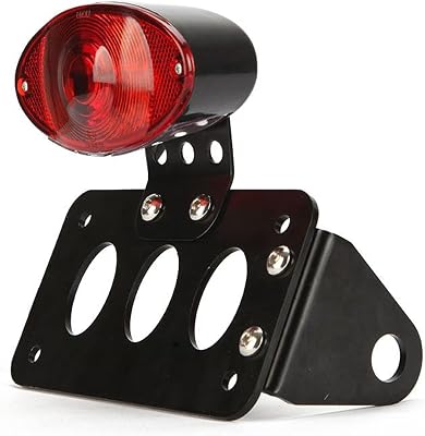 OXMART Motorcycle Tail Light Brake Light with License Plate Bracket Integrated Running Lamp Universal Fit for Harley Davidson Dyna Sportster Street Bike Cruiser Chopper Honda Yamaha Suzuki