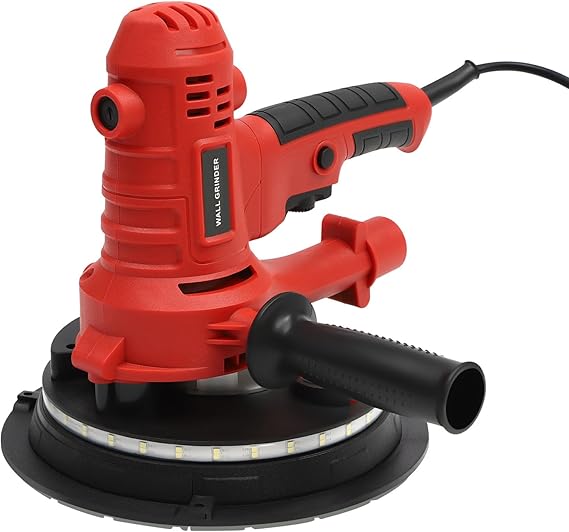 Vacuum Drywall Sander, 220V 1200W Handheld Dustless Drywall and Plaster Sander, LED Light, 1200-2500rpm, Variable Speed, 7in Disc, Switch Lock Feature