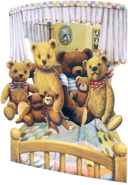 Santoro 3D Swing Greeting Card, Teddies