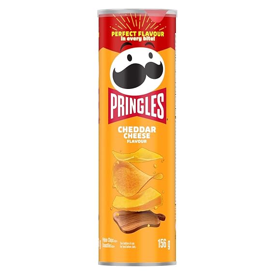 Pringles Cheddar Cheese Potato Chips, 156g/5.50oz can, (Imported from Canada)