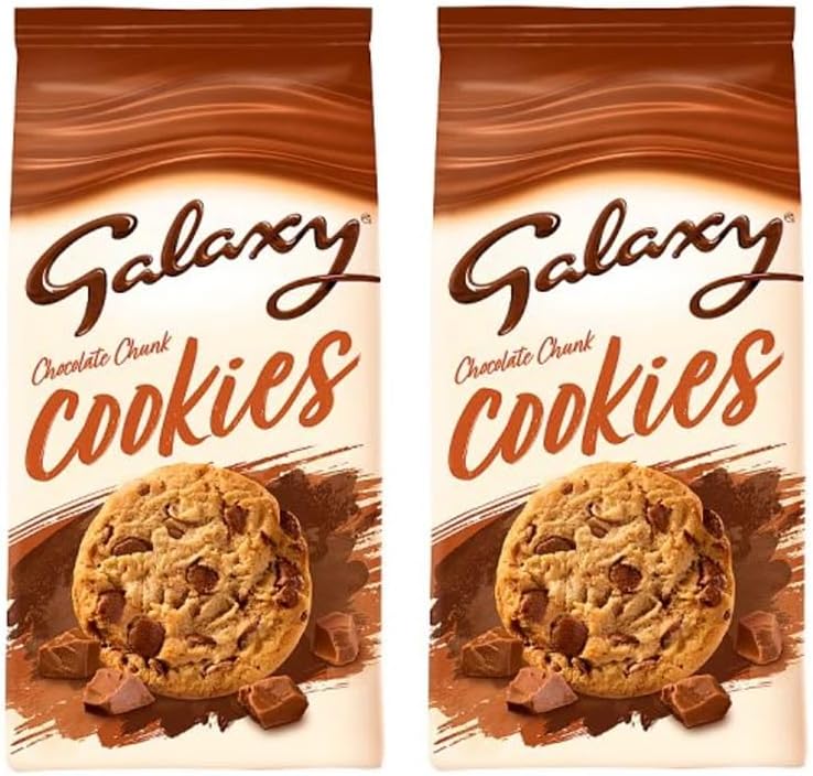 Galaxy Chocolate Chunk Cookies 180g, Chocolate Biscuits, Delicious Choco Chunks, Perfect for Gifting on all Ocassions, Available for Hampers (Pack of 2)