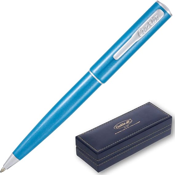 Conklin Coronet Ballpoint Pen - Turquoise, with Medium Tip (CK71845)
