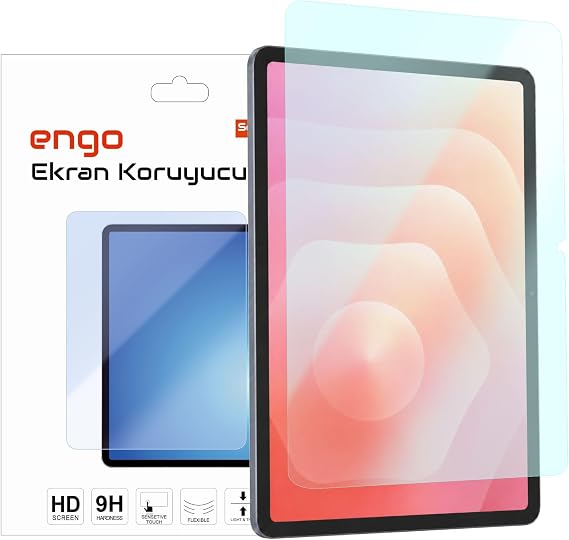 Engo Samsung Galaxy Tab S10 Fe 10.9 İnç İle Uyumlu Ekran Koruyucu 9H Temperli Kırılmaz Esnek Nano Cam, Çizilmeye Ve Darbeye Dayanıklı Koruma, HD Şeffaf SM-X520