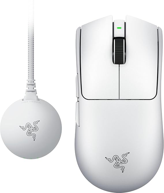 Razer Viper V4 Pro - Wireless Balanced E-Sports Gaming Mouse - Ultralight 50g - HyperSpeed Gen-2 up to 8 kHz Polling - Focus Pro 50K Sensor - Optical Scroll Wheel - PC/Mac White