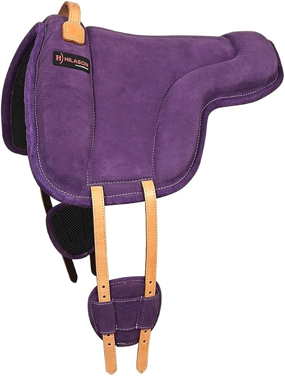 HILASON Horse Bareback Saddle Pad Anti Slip Base Suede Leather