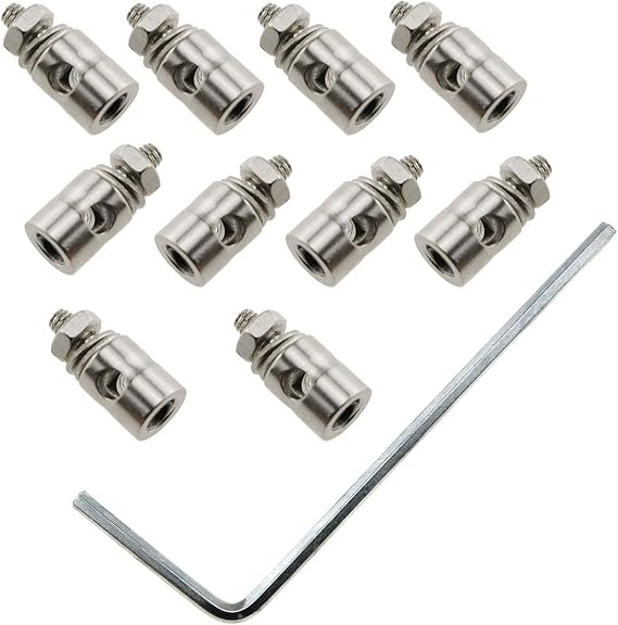 E-outstanding Pushrod Connector 10PCS 2.1mm Push Rod Linkage Stopper for RC Airplane Plane DIY Parts,Fast Adjustable Pull Push Rod Adjuster Connector