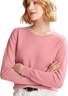 Cashmere Sweaters for Women Trendy Crewneck Lightweight Knit Sweater Winter Warm Cute Long Sleeve Tops Pullover