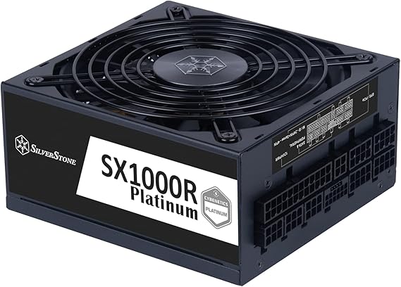 Silverstone Technology SX1000R Platinum Cybenetics Platinum 1000W SFX12V 4.0 & PCIe 5.0 Fully Modular SFX-L Power Supply, SST-SX1000R-PL