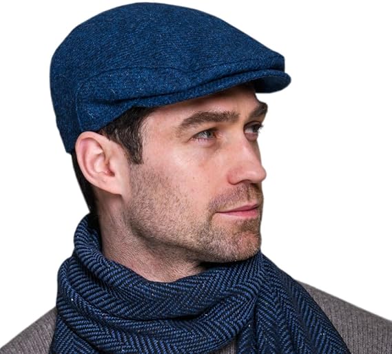 Irish Trinity Flat Cap, Green Tweed