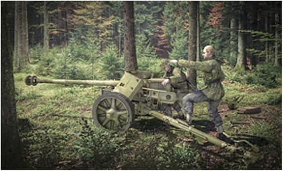 Rubicon Models - 280059 - PaK 40 at Gun with Crew - 1/56 Plastic Model kit