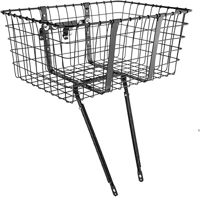 Wald 157 Front Giant Delivery Bicycle Basket 21 x 15 x 9, Black W157GB