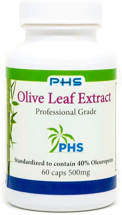 Pacific Health Sciences 500 mg Olive Leaf Extract 40% Plus 100mg Organic Olive Leaf