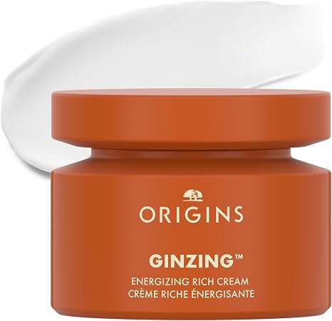 Origins GinZing Energizing Rich Cream | Face Moisturizer for Dry Skin with Niacinamide, Caffeine, Ginseng, 50 ml