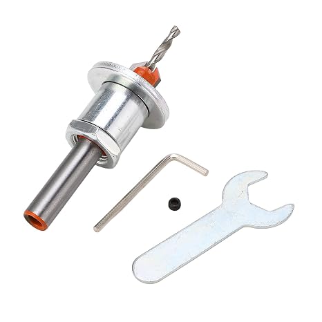 Countersink Bit with Depth Stop, 2.8x10mm Drill Bit with Adjustable Depth Stop and Accessories, Drill Bit Depth Stop Collar Set Carpenter Tool Drill Accessories