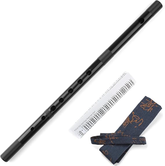 Plastic Japanese Shinobue Flute Black 7 Hon Musical Instrument
