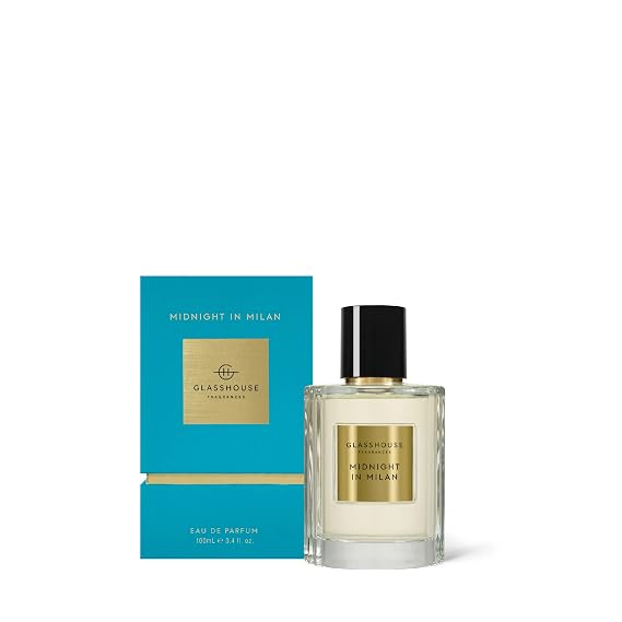 Glasshouse Fragrances Midnight In Milan Eau De Parfum, Intense & Long Lasting Perfume, Saffron & Rose Scent, 3.4 Fl Oz (100mL)