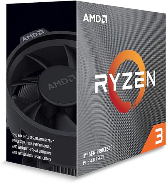 AMD Ryzen 3 3100 Processor (4C/8T, 18 MB Cache, 3.9 GHz Max Boost)