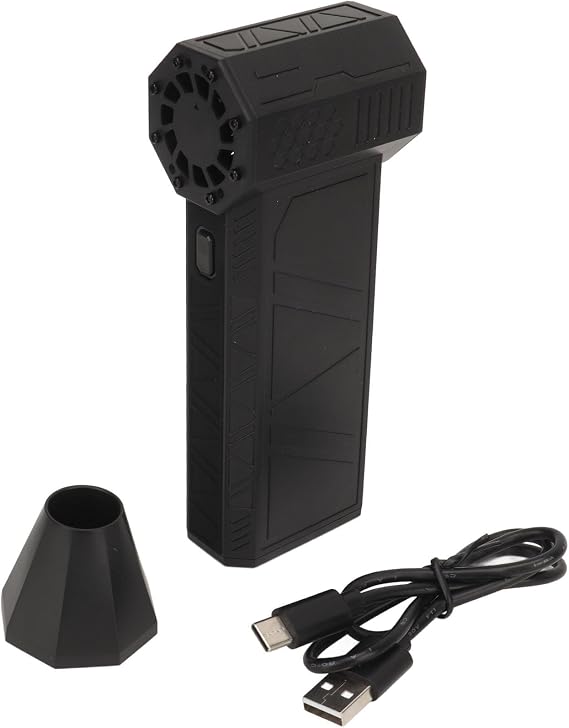Jet Dry Blower 130000RPM High Speed Brushless Motor Handheld Turbine Fan Air Blower with Over Temperature Protection for Dust Removal Cleaning Furniture Cars Electronics ABS