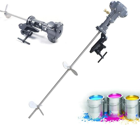 50 Gallon 1/2 HP Pneumatic Mixer Automatic Paint Mixer Industrial Pneumatic Air Mixer for Ink Paint Coating with Bracket and Stainless Steel Blade