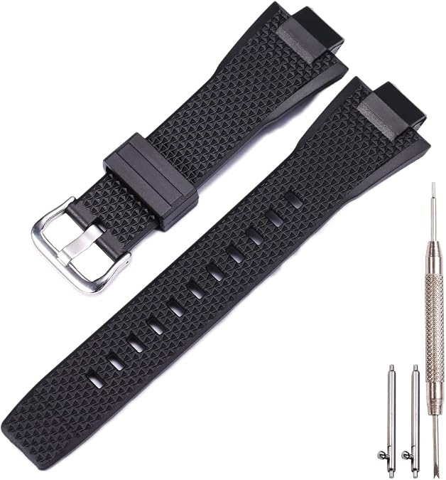 WRISTARMOR Resin Watchband Compatible with Caiso G-Steel GST-B400 GSTB400 Mens Watch strap Sport Waterproof Replacement Bracelet